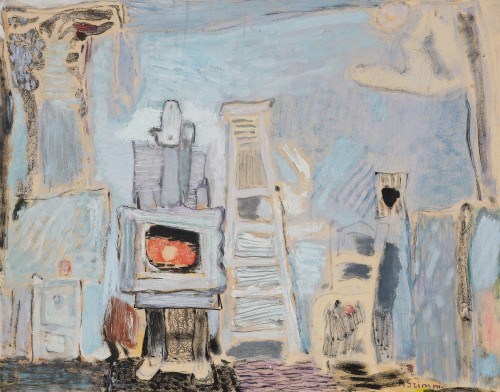 Vue de l'atelier de l'artiste